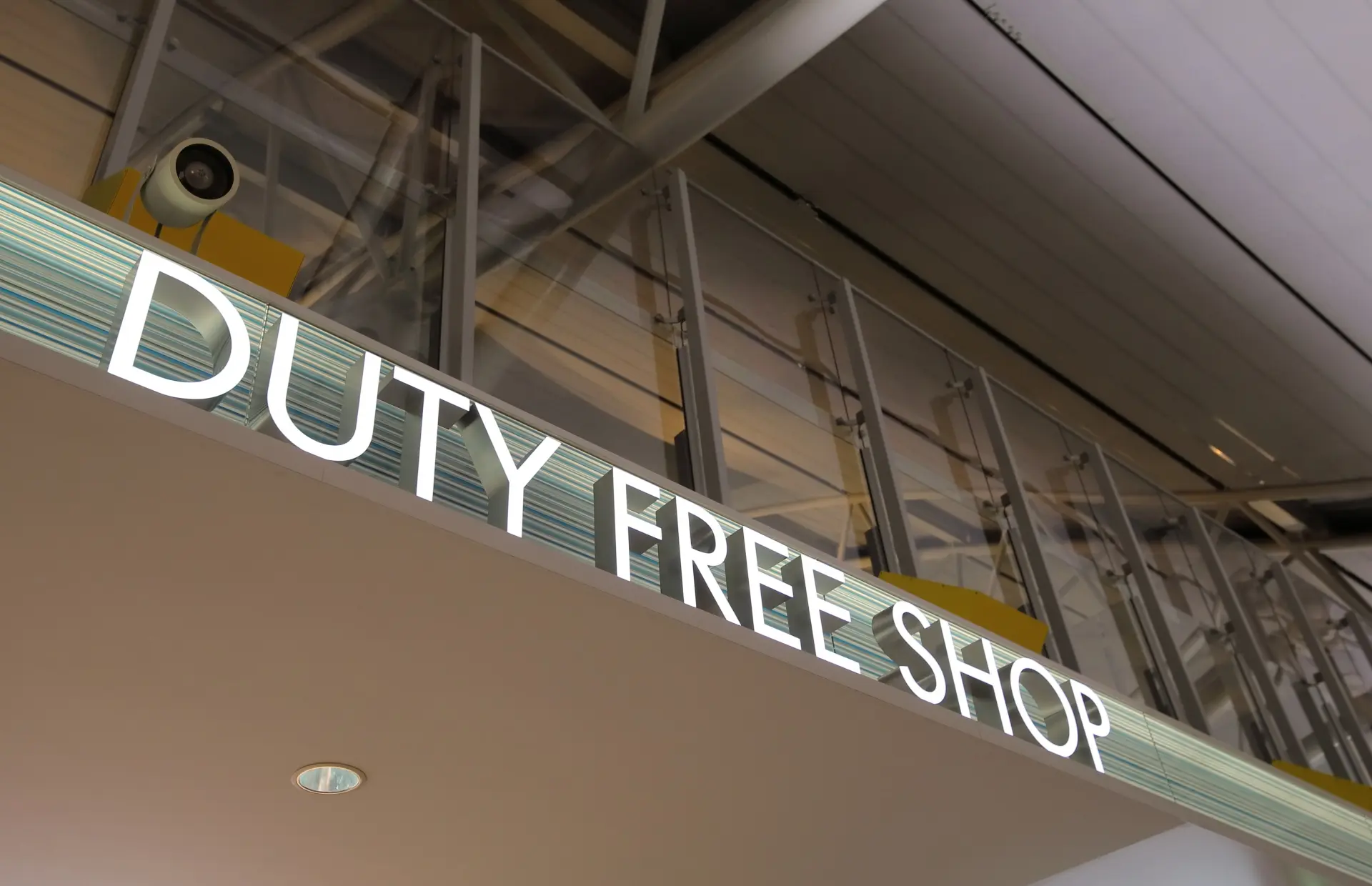 Duty free shop in an airport